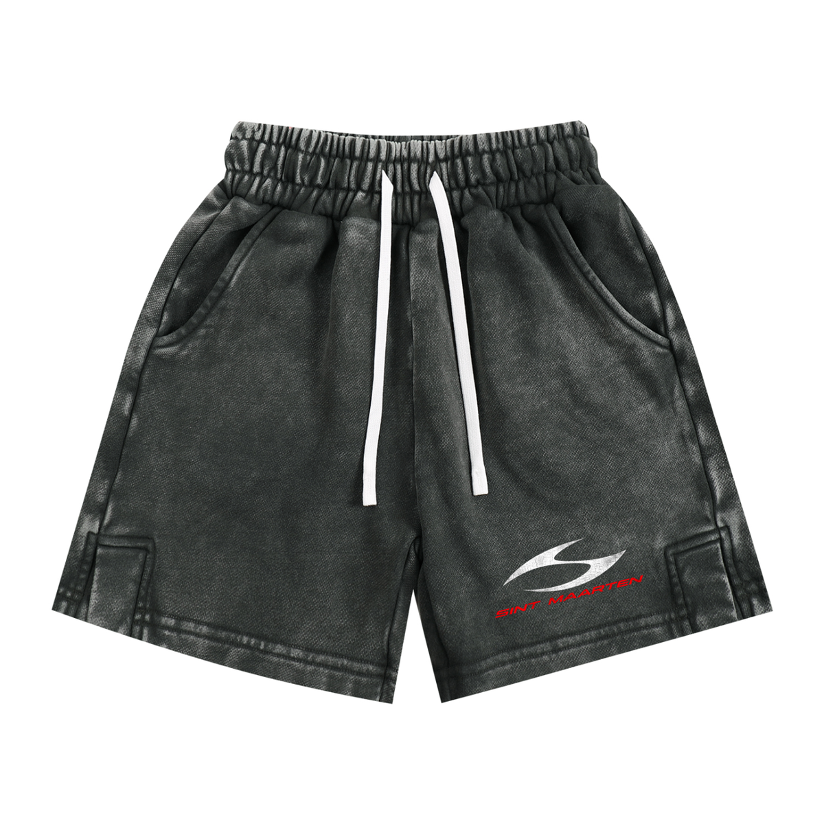 KIDS WHITE LOGO SHORTS
