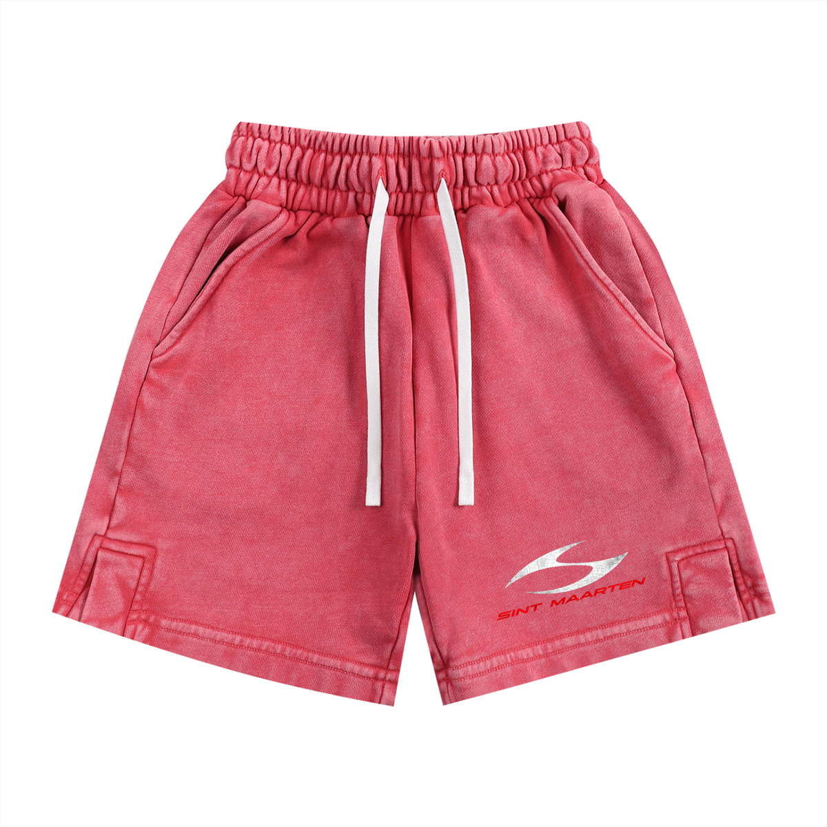 KIDS WHITE LOGO SHORTS