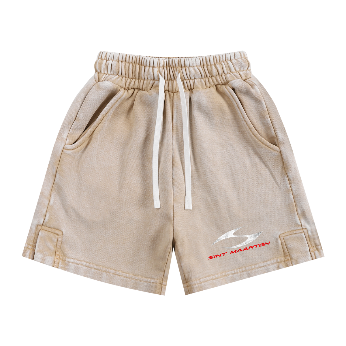 KIDS WHITE LOGO SHORTS