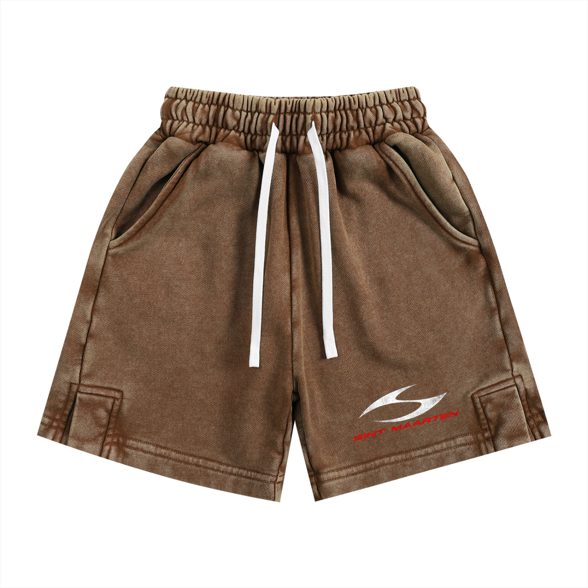 KIDS WHITE LOGO SHORTS