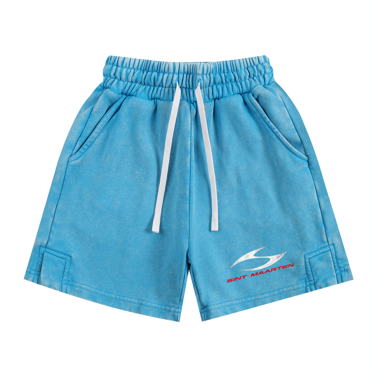 KIDS WHITE LOGO SHORTS